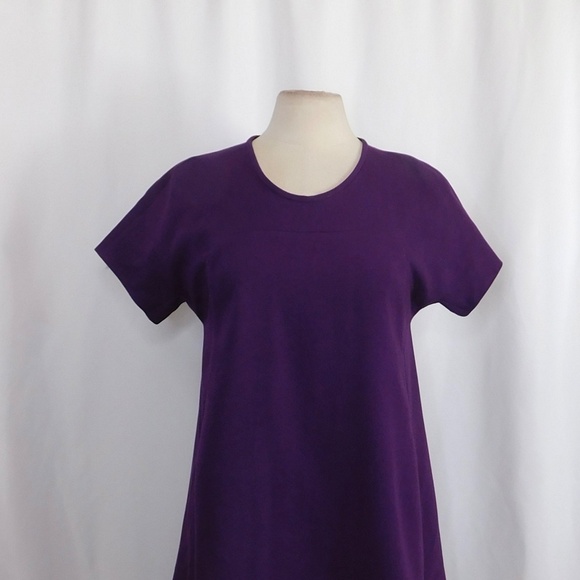 KATE SPADE Bosley Purple Swingy Dress Basic Geometry Solid Pockets A-Line Size 8 - Picture 4 of 14